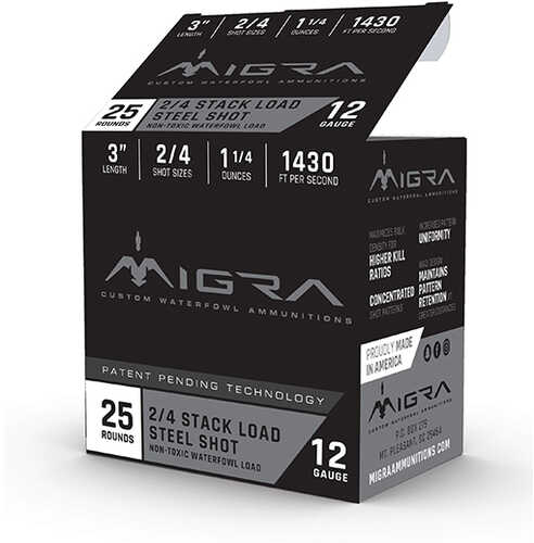 MIGRA STAXD Steel 12Ga 3 1.25Oz #2-4 25/10